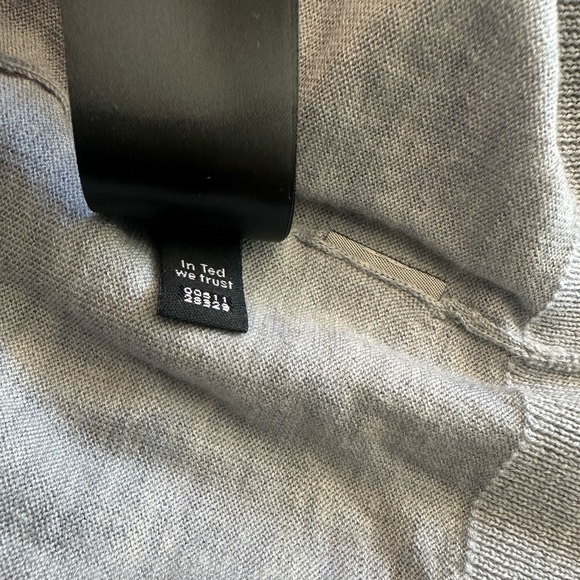 Ted Baker Mens Noel Wool Blend Vneck Sweater Sz 3 M Gray Long Sleeves - Picture 7 of 7